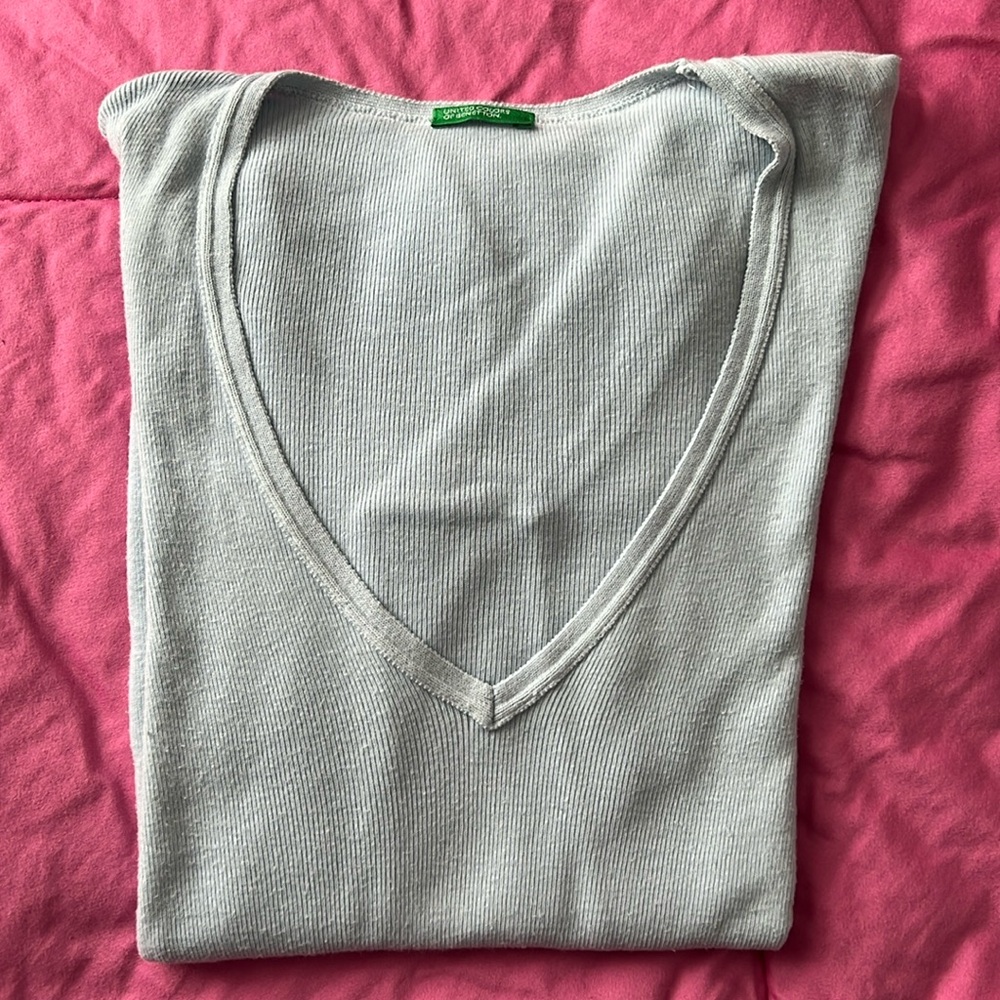 Light blue V-Neck sweater